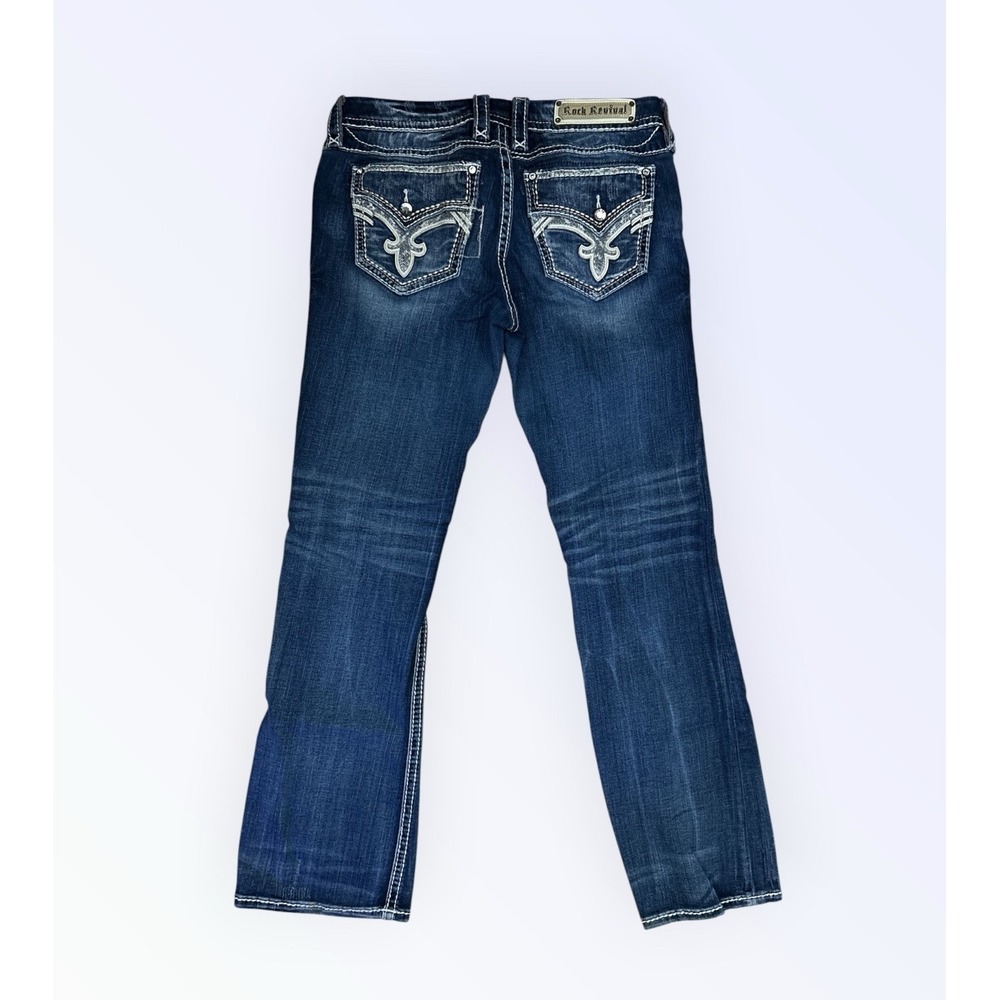 Rock Revival Hettie Jeans Women's Size 31 Bootcut Dark Wash